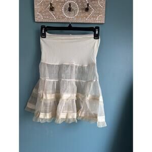 Vintage Little Wonder White Kids Mesh Undergarmet Slip Skirt